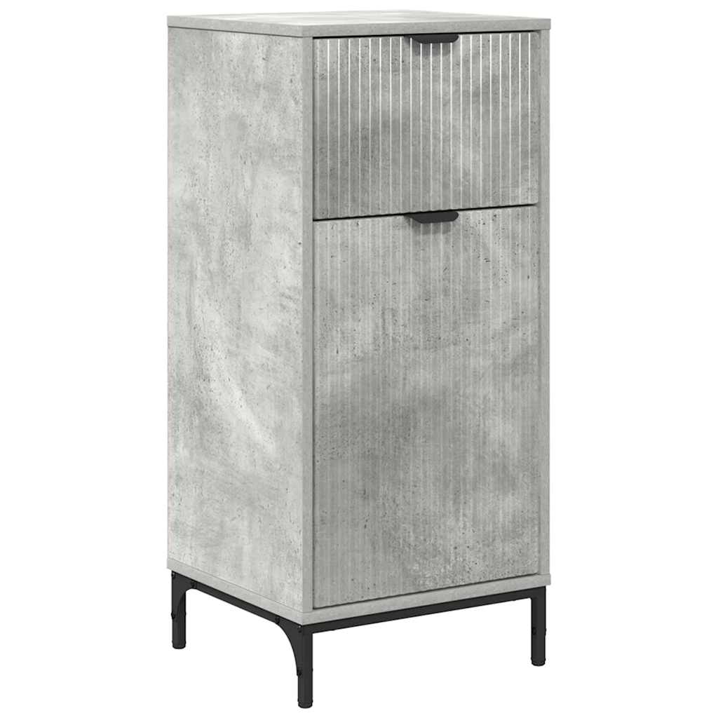 Kupaonski ormar s ladicama Betonski sivi 39,5 x 36 x 88 cm