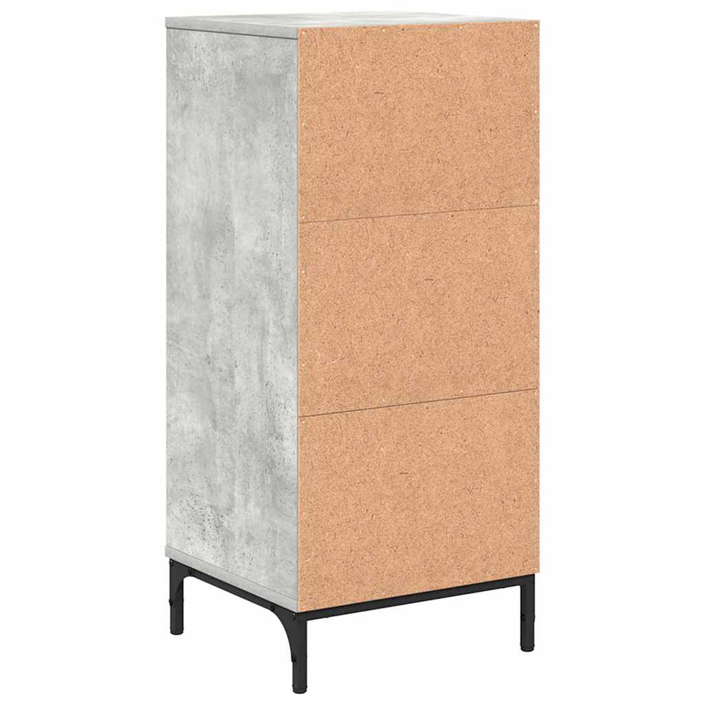 Kupaonski ormar s ladicama Betonski sivi 39,5 x 36 x 88 cm