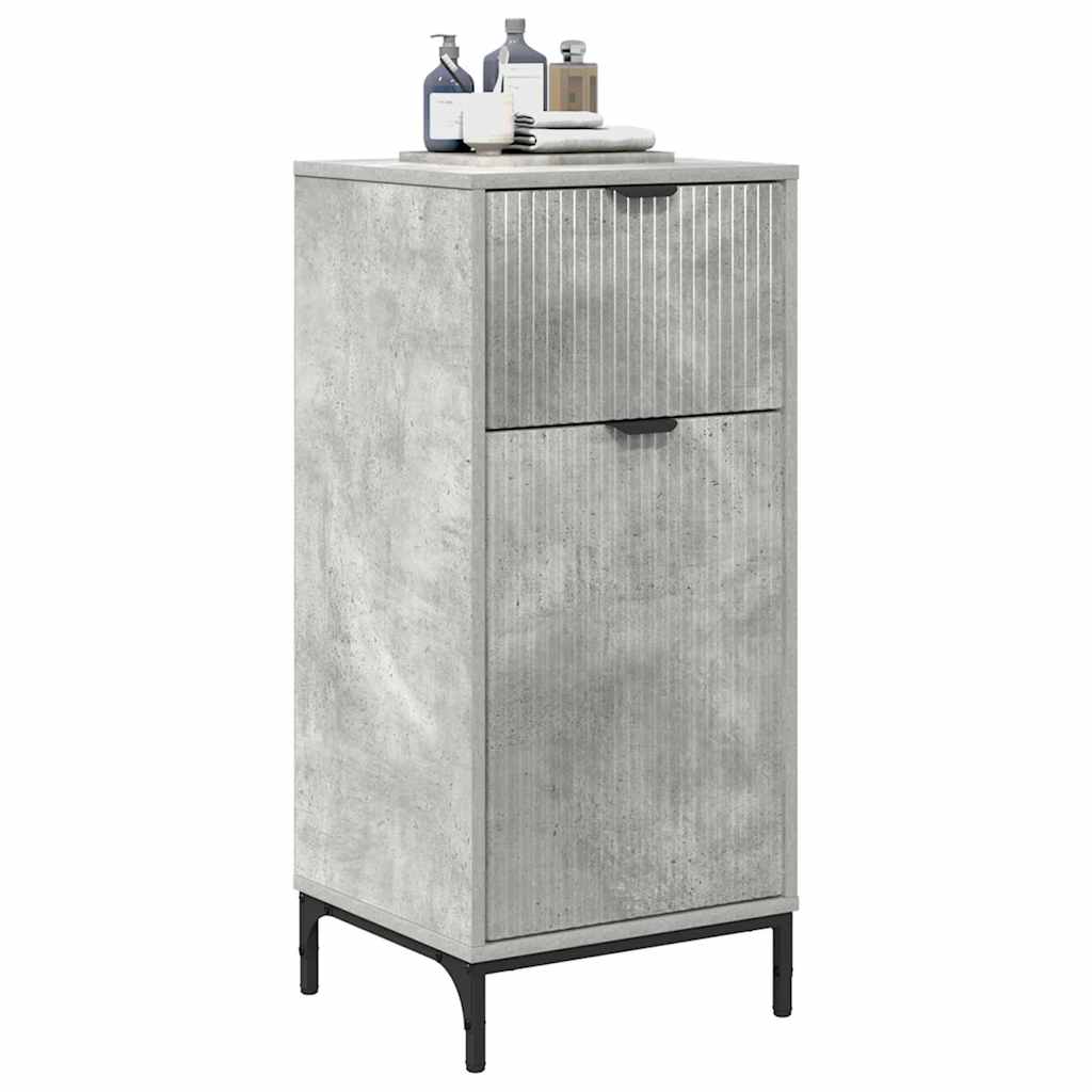 Kupaonski ormar s ladicama Betonski sivi 39,5 x 36 x 88 cm