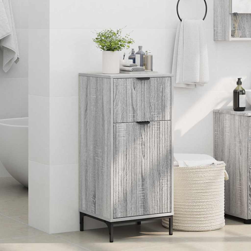 Kupaonski ormar s ladicama Siva Sonoma 39,5 x 36 x 88 cm