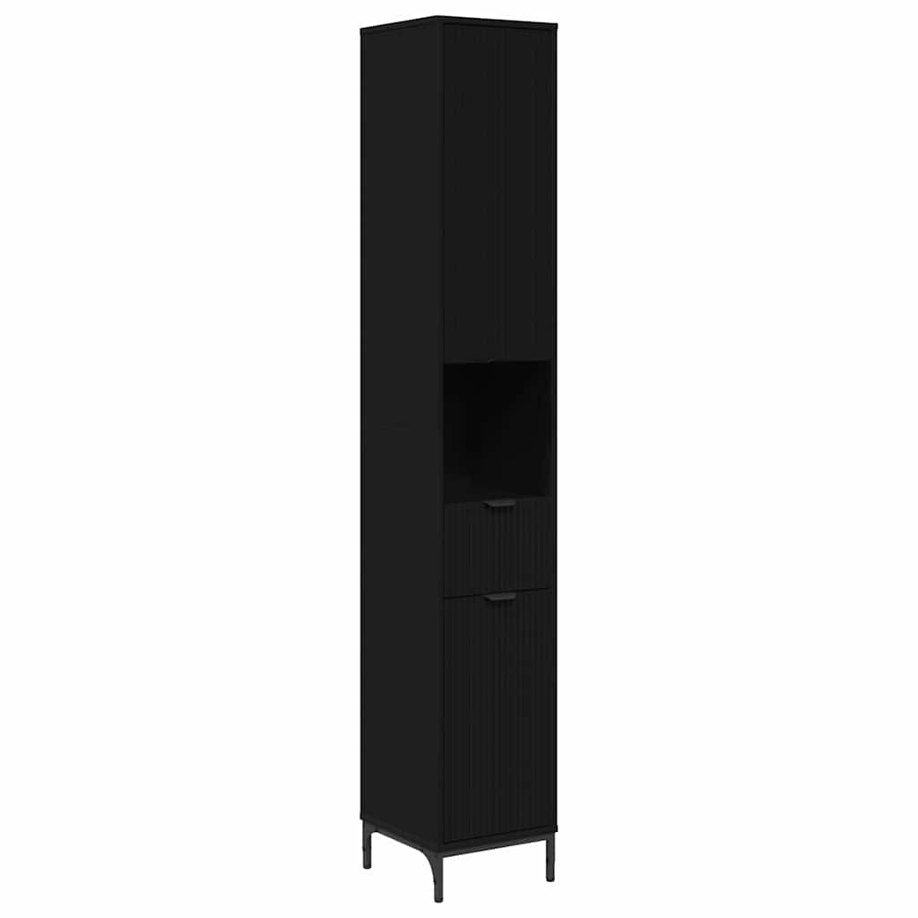 Kupaonski ormar s ladicama s pohranom Crna 31,5 x 33 x 190 cm