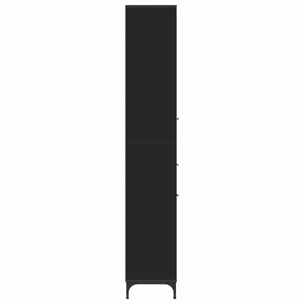 Kupaonski ormar s ladicama s pohranom Crna 31,5 x 33 x 190 cm
