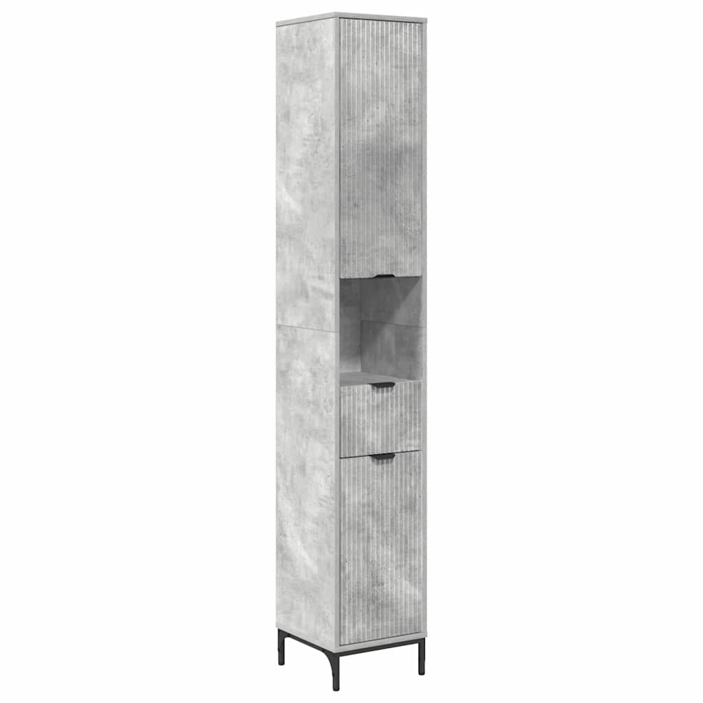 Kupaonski ormar s ladicama Betonski sivi 31,5 x 33 x 190 cm