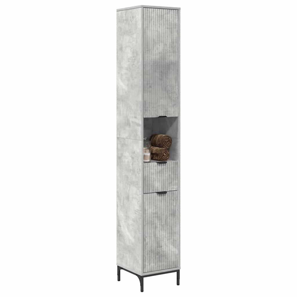 Kupaonski ormar s ladicama Betonski sivi 31,5 x 33 x 190 cm