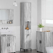 Kupaonski ormar s ladicama Siva Sonoma 31,5 x 33 x 190 cm