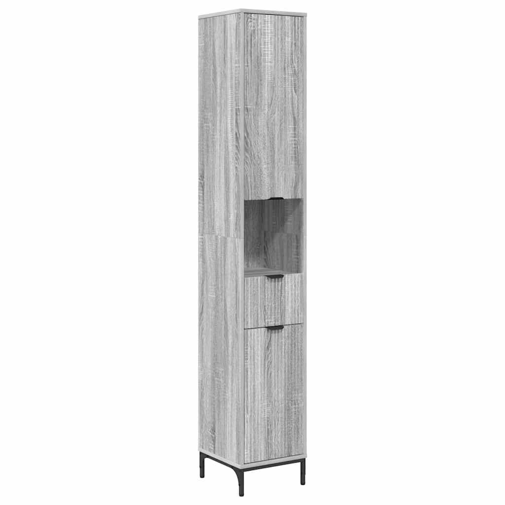Kupaonski ormar s ladicama Siva Sonoma 31,5 x 33 x 190 cm