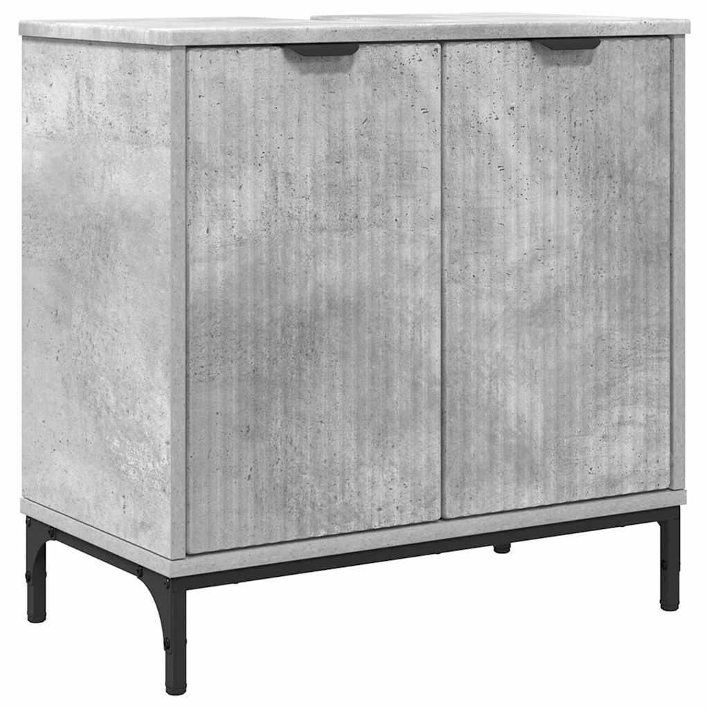 Kupaonski ormarić za sudoper Betonski sivi 60,5 x 33,5 x 61 cm