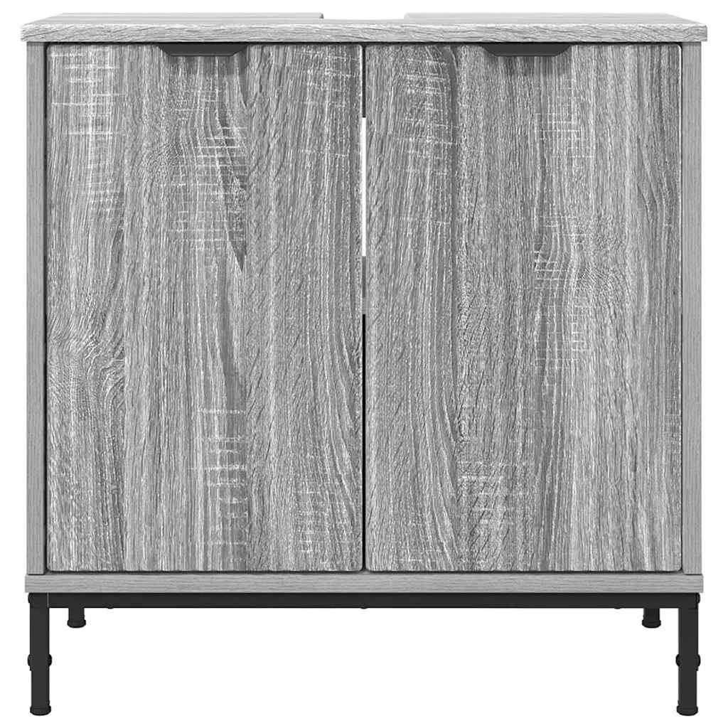Kupaonski ormarić za sudoper Siva Sonoma 60,5 x 33,5 x 61 cm