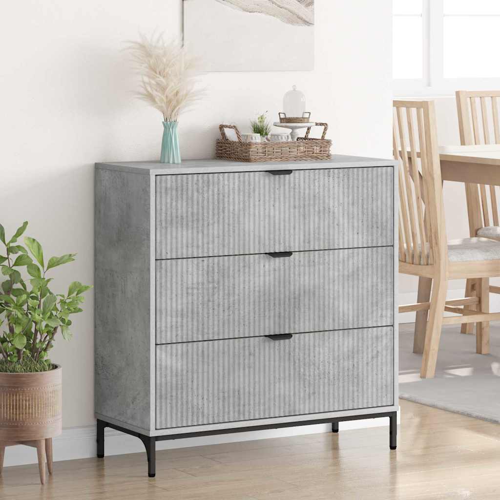 Kreveta Betonski sivi 79,5 x 33 x 82 cm Konstruirano drvo