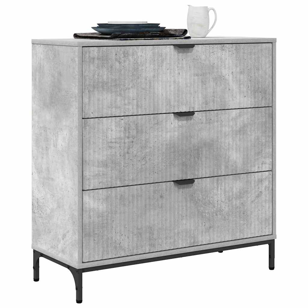 Kreveta Betonski sivi 79,5 x 33 x 82 cm Konstruirano drvo