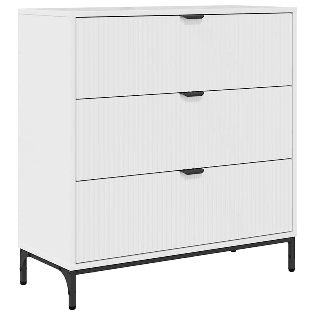 Kreveta Visoki sjaj bijela 79,5 x 33 x 82 cm Konstruirano drvo