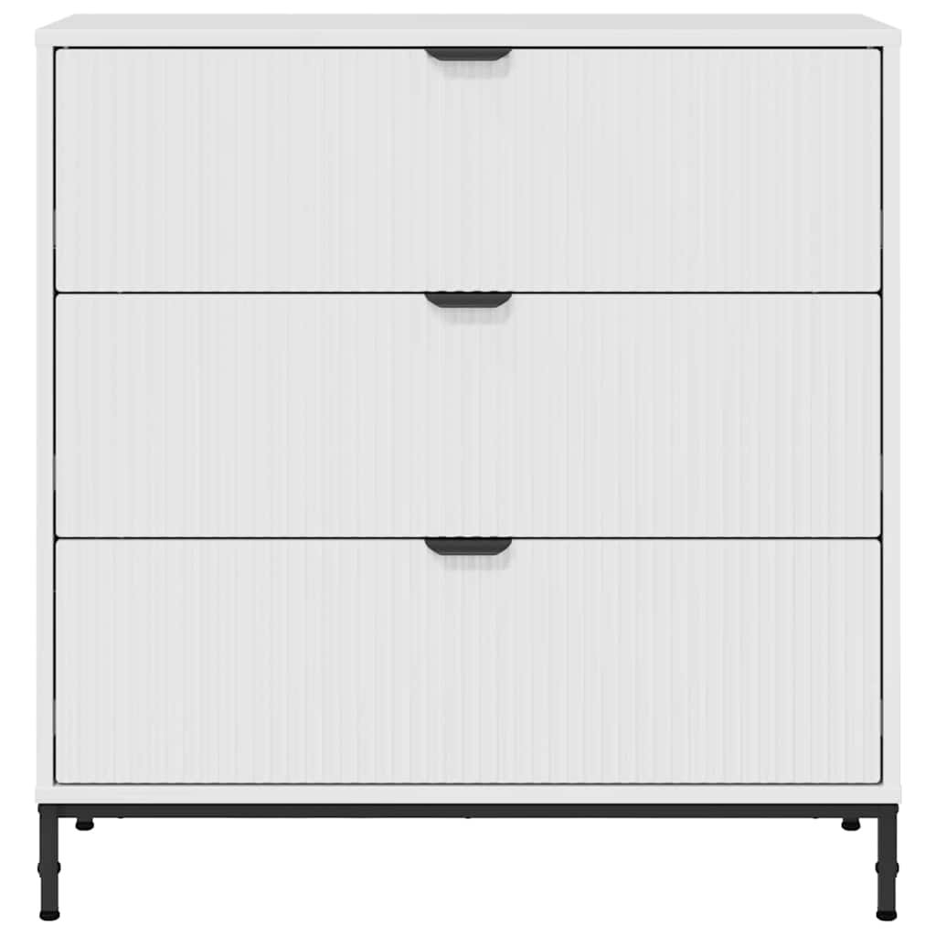 Kreveta Visoki sjaj bijela 79,5 x 33 x 82 cm Konstruirano drvo