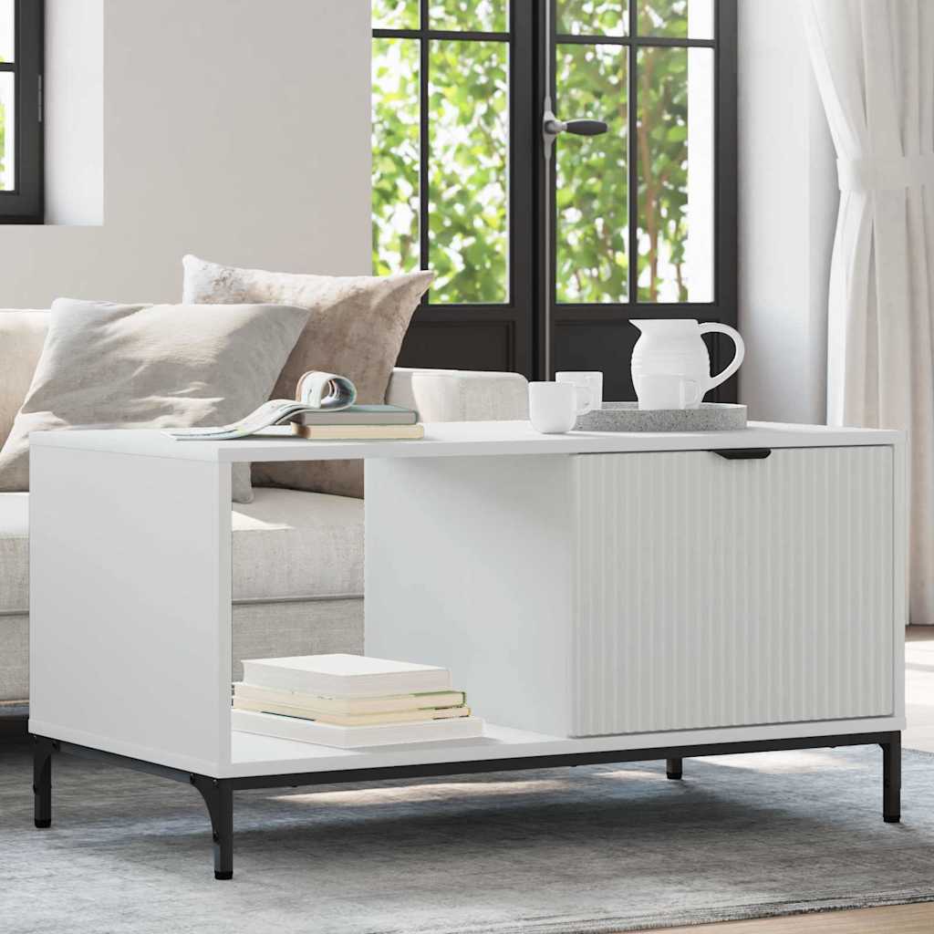 Kava Stol s ladicama Bijelo 90 x 49 x 46 cm Konstruirano drvo