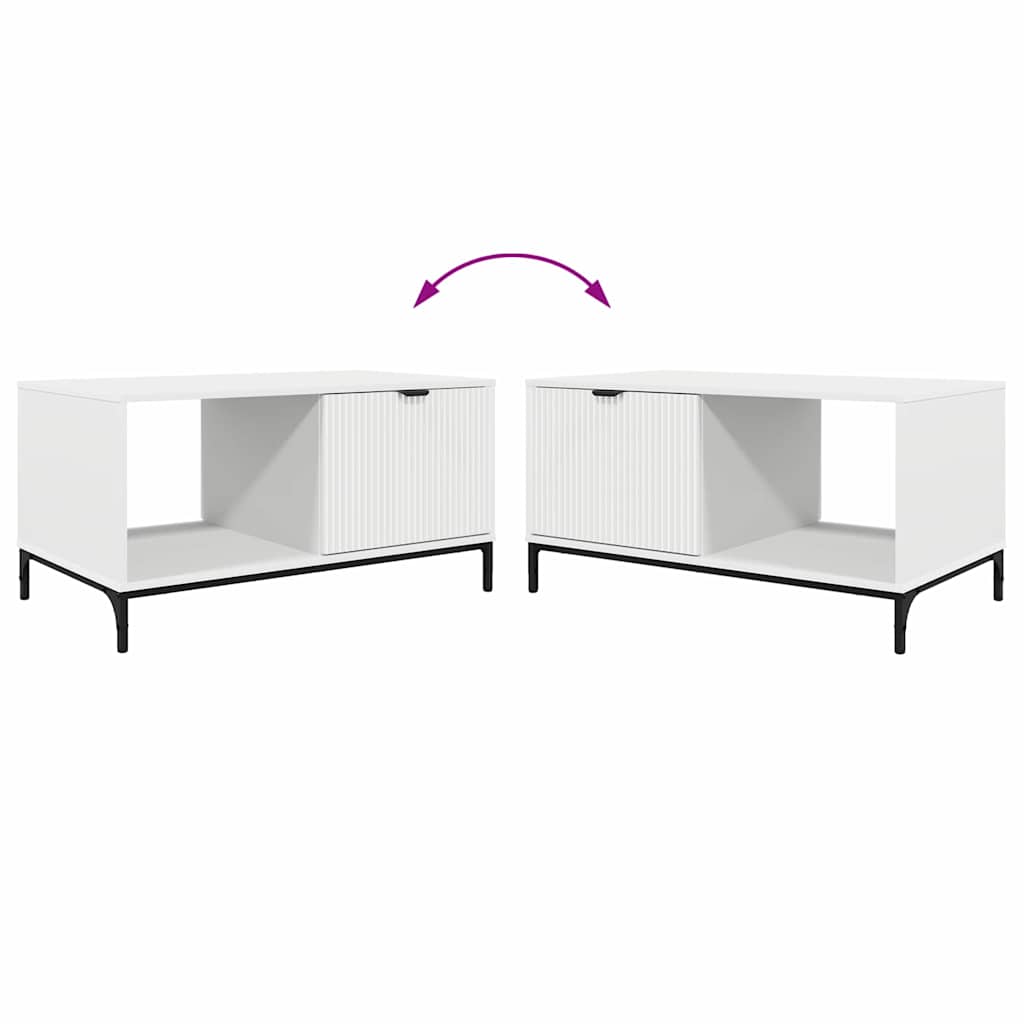Kava Stol s ladicama Bijelo 90 x 49 x 46 cm Konstruirano drvo