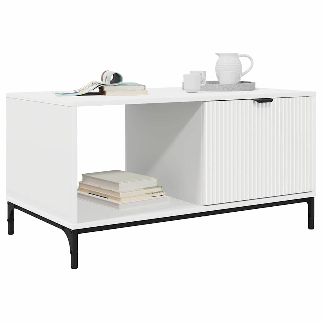 Kava Stol s ladicama Bijelo 90 x 49 x 46 cm Konstruirano drvo
