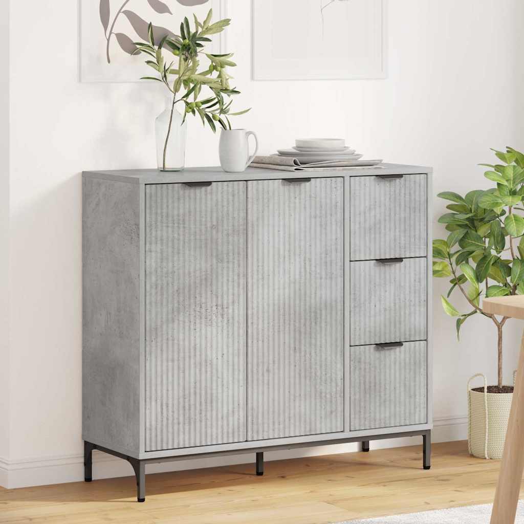 Kreveta Betonski sivi 89,5 x 33 x 82 cm Konstruirano drvo