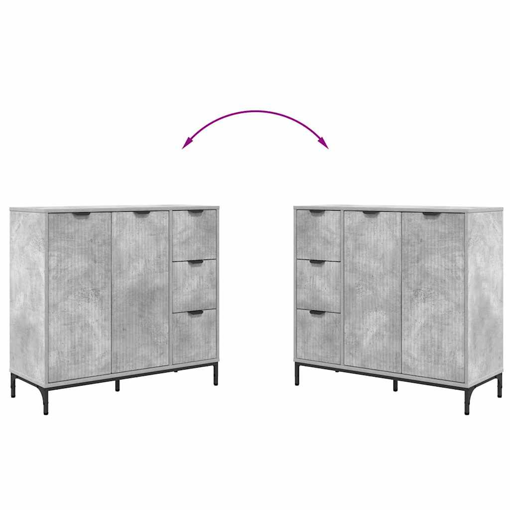 Kreveta Betonski sivi 89,5 x 33 x 82 cm Konstruirano drvo