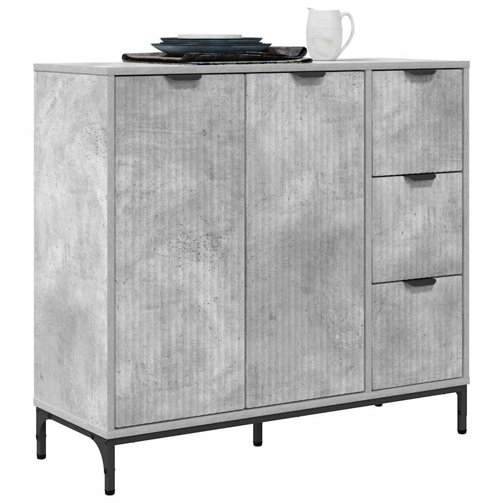 Kreveta Betonski sivi 89,5 x 33 x 82 cm Konstruirano drvo