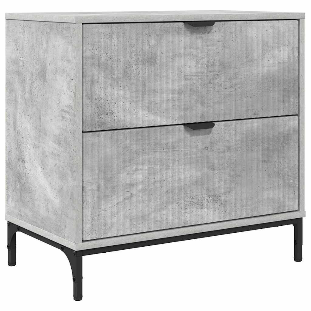 Noćni ormarić Beton siva 63.5 x 36 x 61 cm Konstruirano drvo