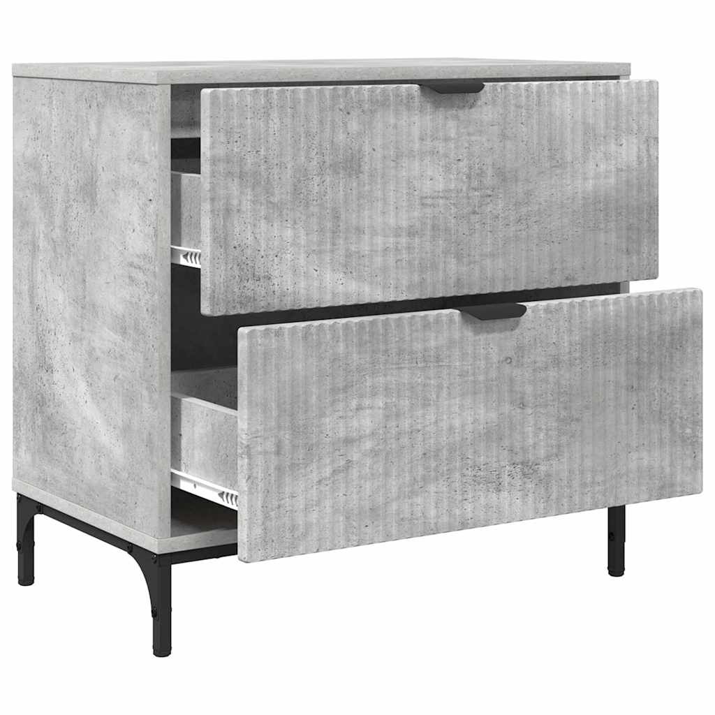 Noćni ormarić Beton siva 63.5 x 36 x 61 cm Konstruirano drvo