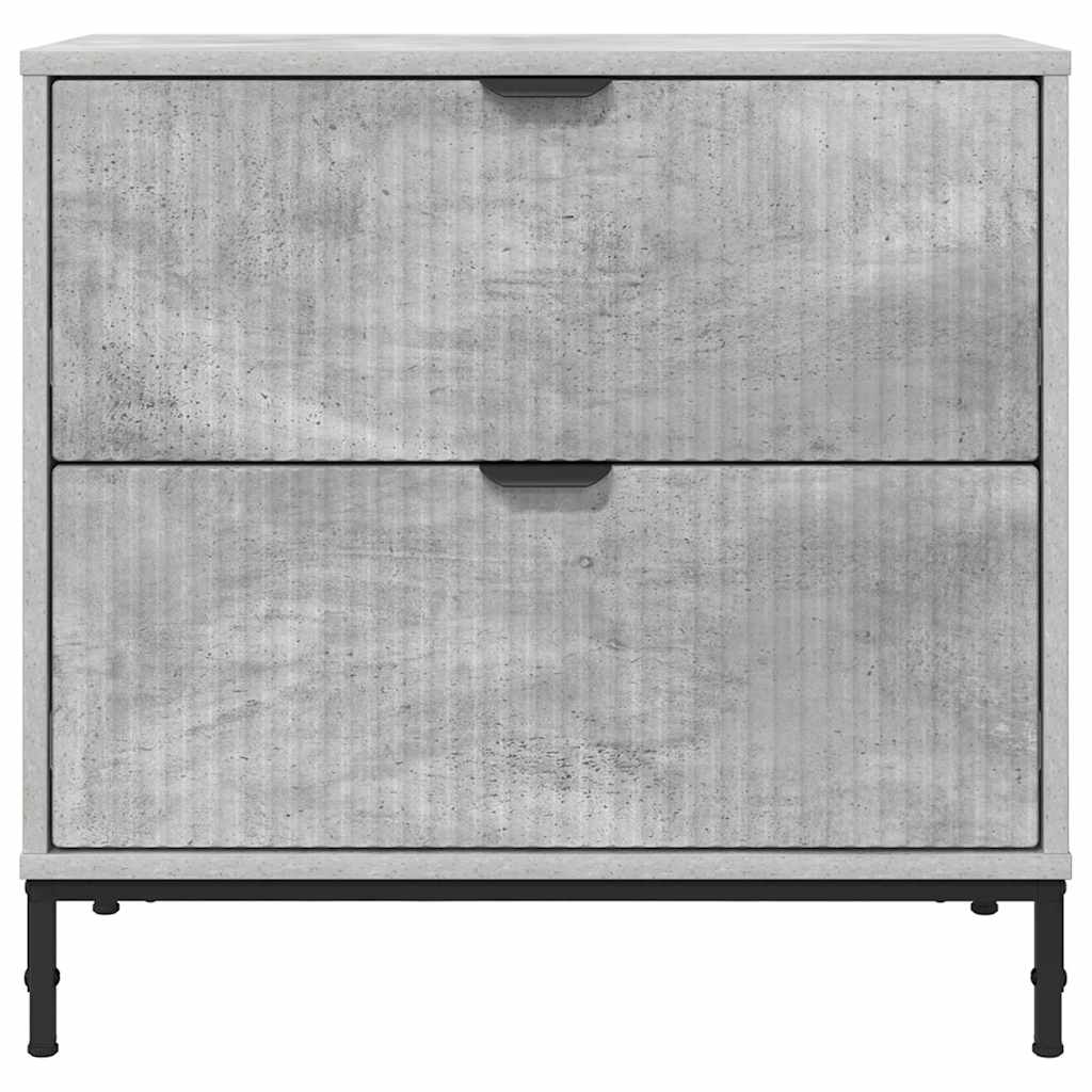Noćni ormarić Beton siva 63.5 x 36 x 61 cm Konstruirano drvo