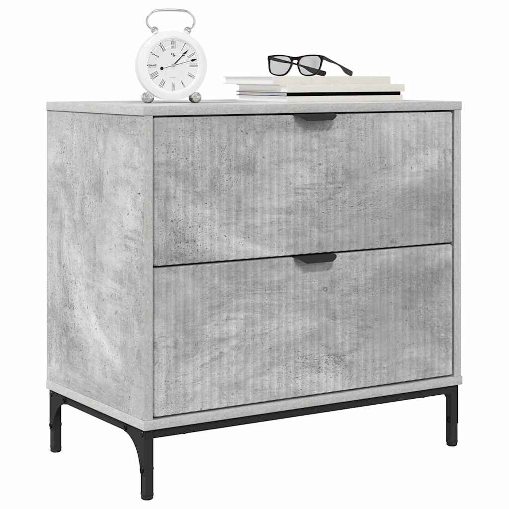 Noćni ormarić Beton siva 63.5 x 36 x 61 cm Konstruirano drvo