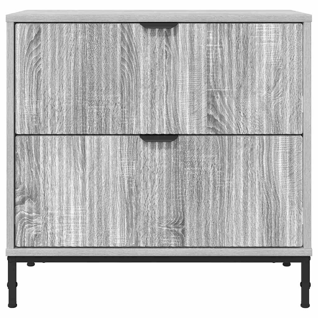 Noćni ormarić s ladicama Sivi hrast sonoma 63.5 x 36 x 61 cm
