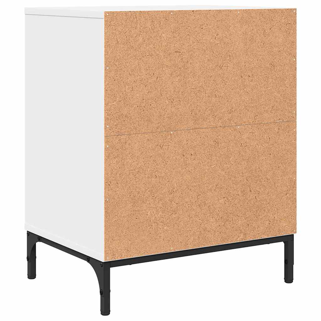 Noćni ormar s ladicama Bijelo 49 x 36 x 61 cm Konstruirano drvo