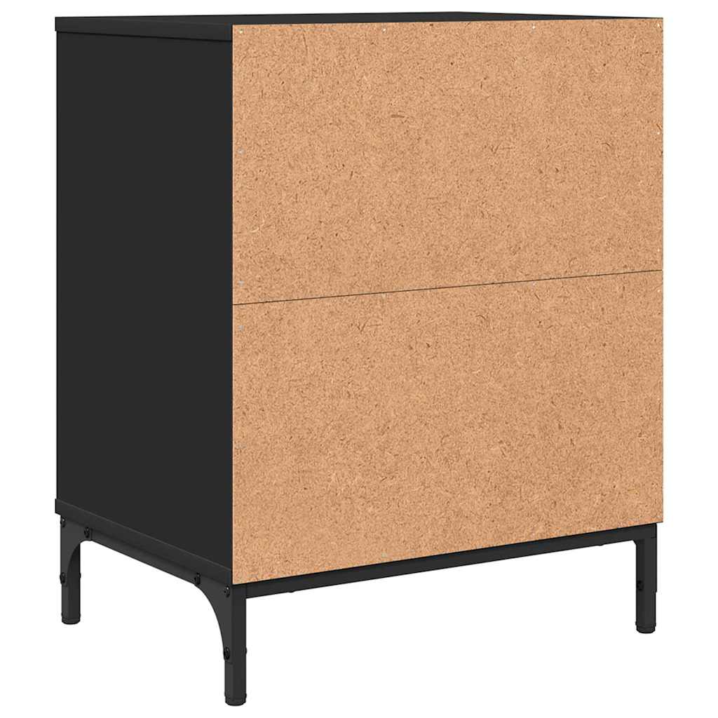 Noćni ormar s ladicama Crna 49 x 36 x 61 cm Konstruirano drvo