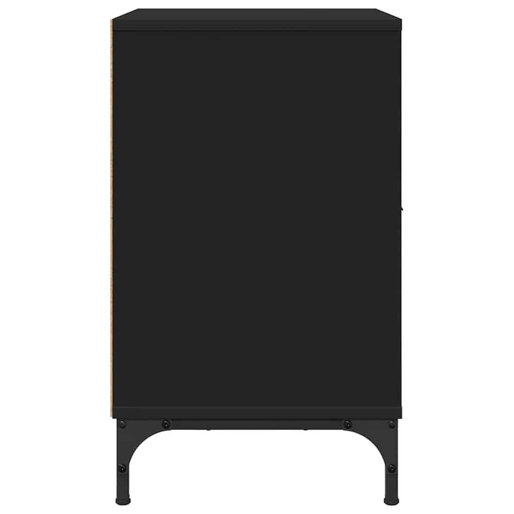 Noćni ormar s ladicama Crna 49 x 36 x 61 cm Konstruirano drvo