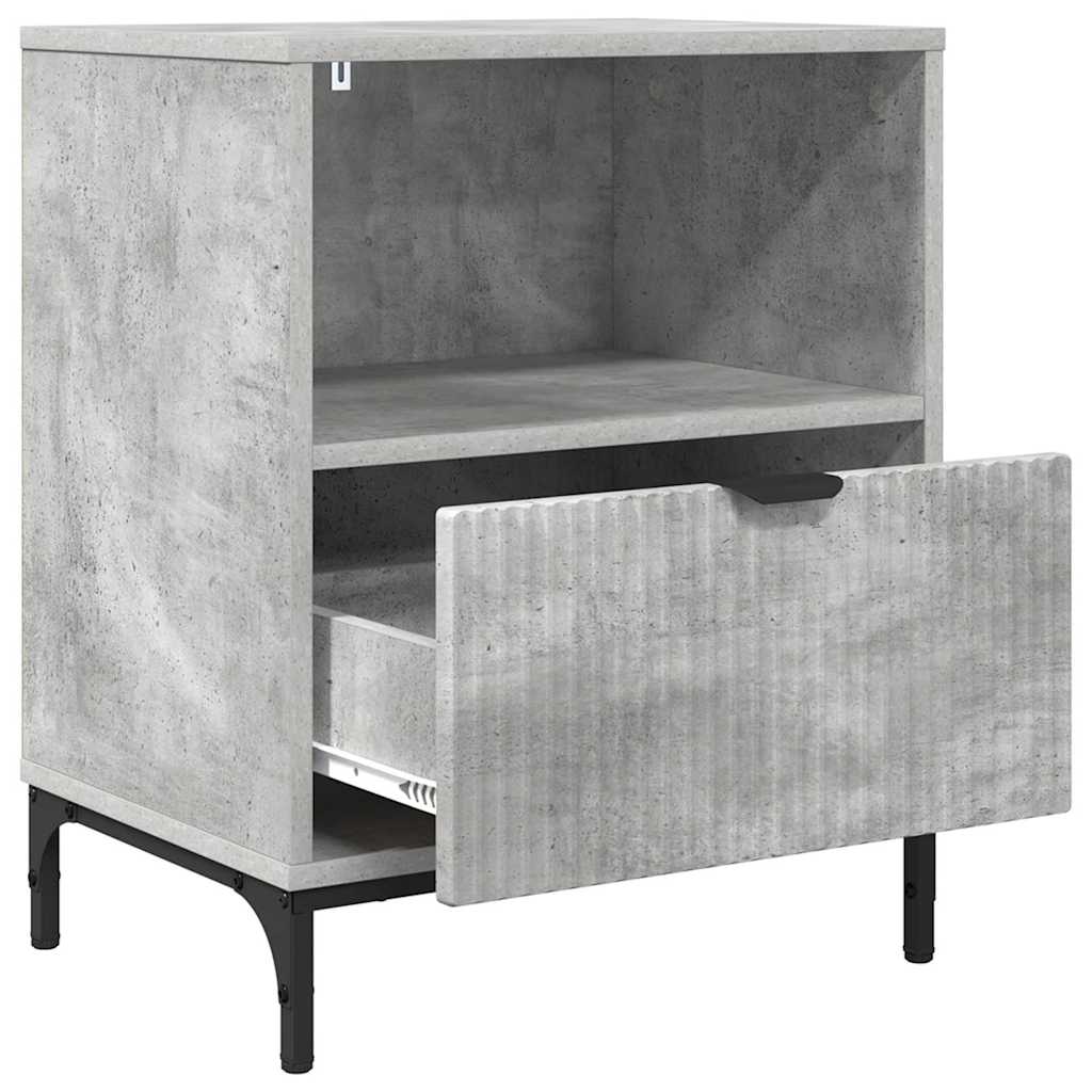 Noćni ormar 2 pcs Beton siva 49 x 36 x 61 cm Konstruirano drvo