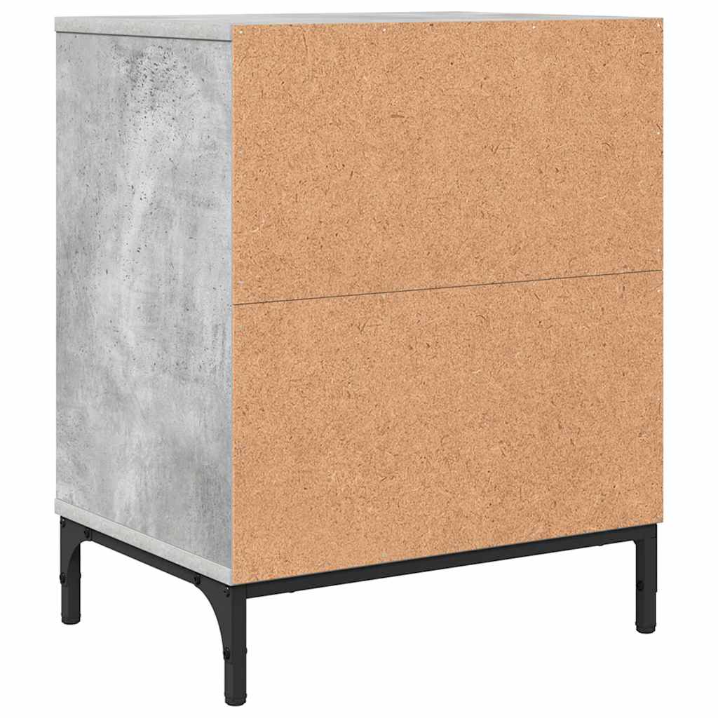 Noćni ormar 2 pcs Beton siva 49 x 36 x 61 cm Konstruirano drvo