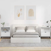 Noćni ormar 2 pcs Visoko sjajno bijela 49 x 36 x 61 cm
