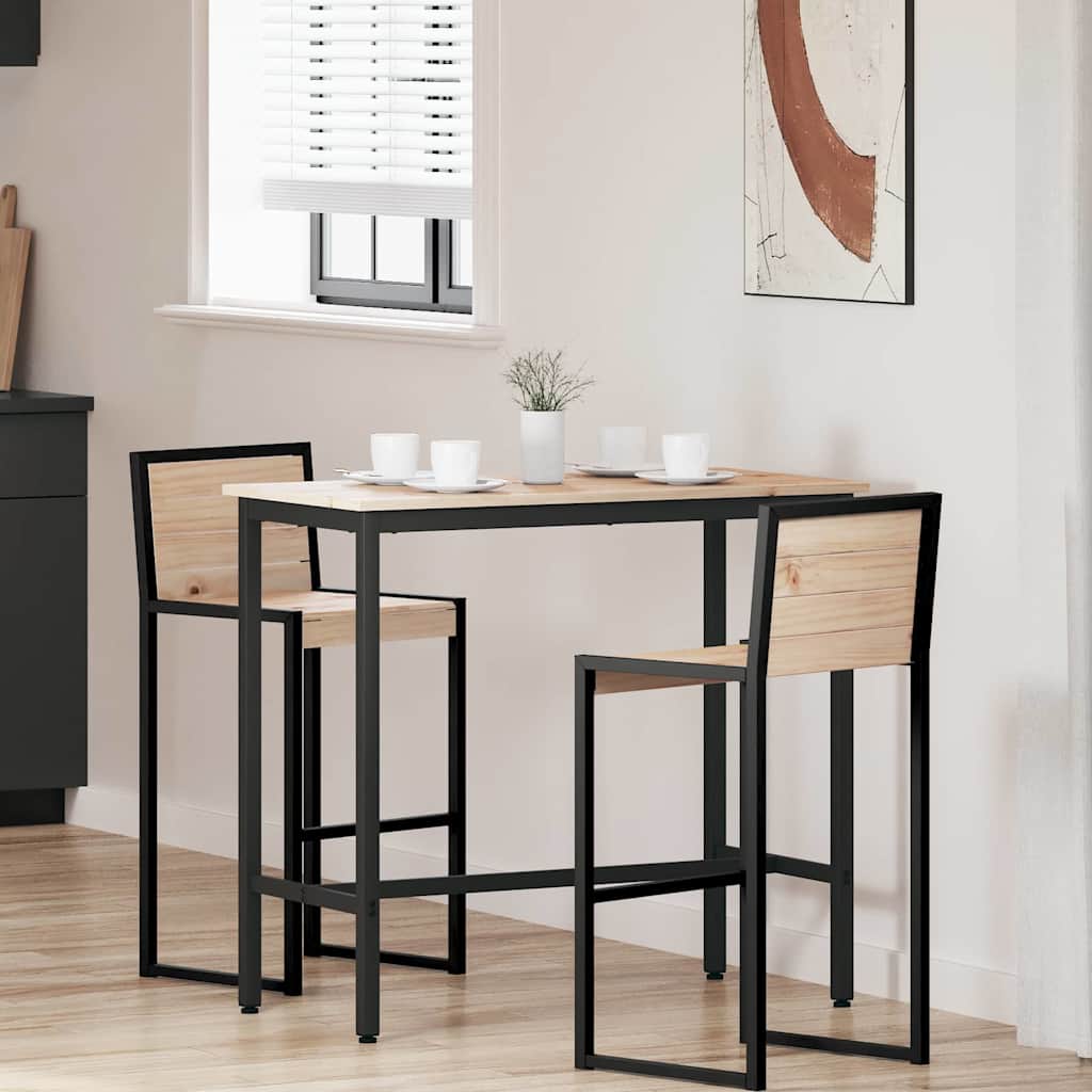 stol Prirodna 100 x 50 x 91 cm Inženjerska drva i čelik