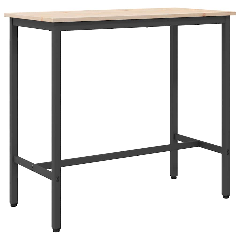stol Prirodna 100 x 50 x 91 cm Inženjerska drva i čelik