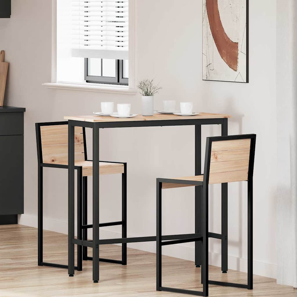 stol Prirodna 100 x 40 x 101 cm Inženjerska drva i čelik