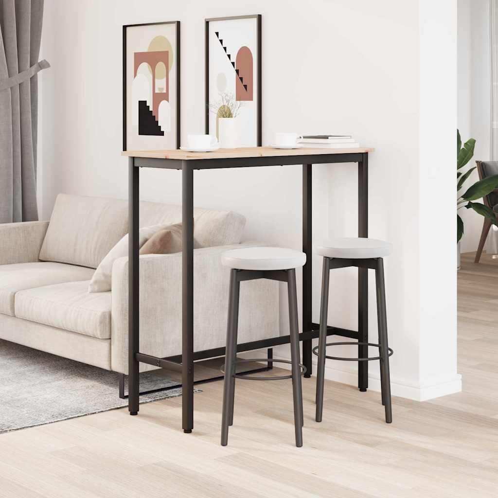 stol Prirodna 100 x 40 x 101 cm Inženjerska drva i čelik