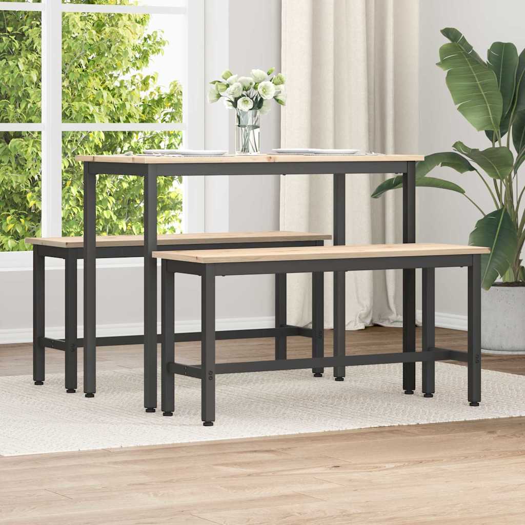 Klupa za blagovanje Prirodna 100 x 32,5 x 49 cm