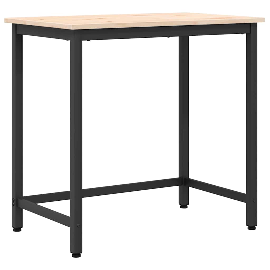 stol Prirodna 80 x 50 x 77 cm Inženjerska drva i čelik