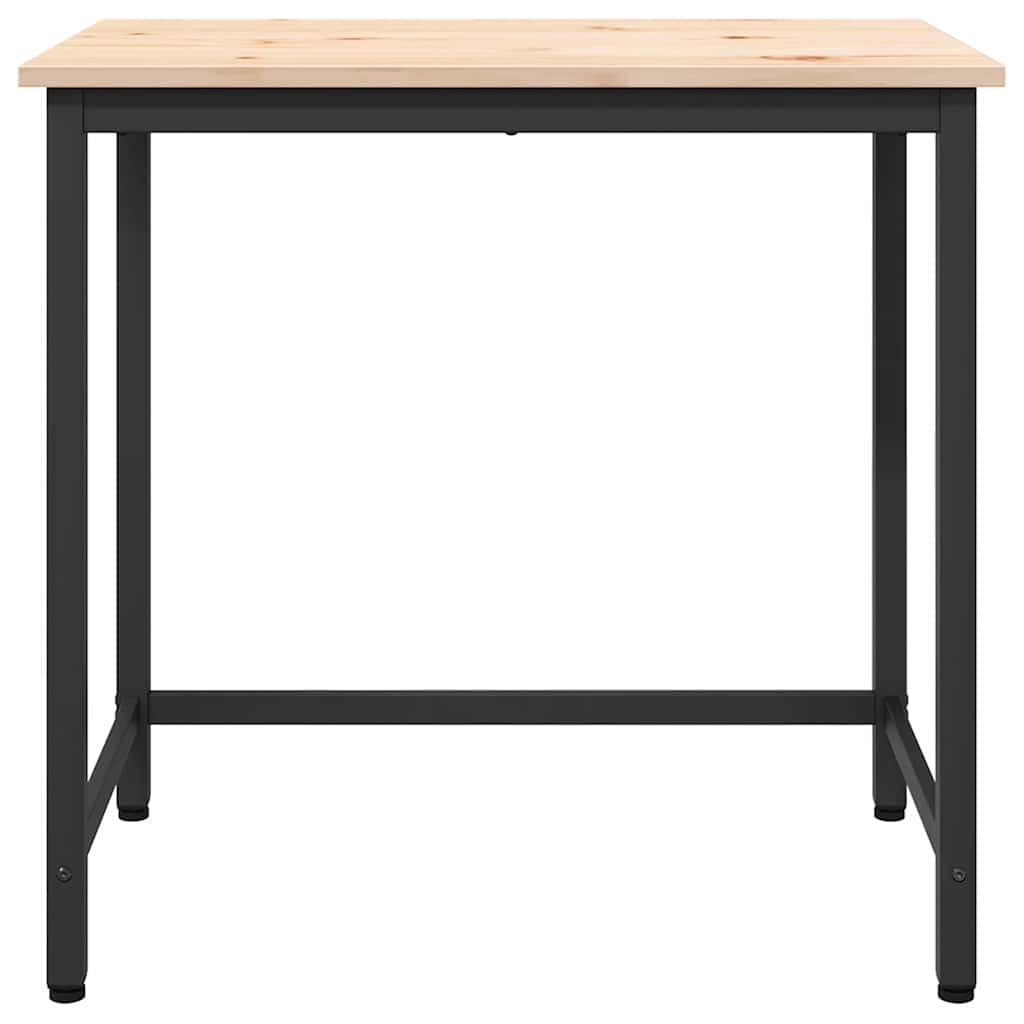 stol Prirodna 80 x 50 x 77 cm Inženjerska drva i čelik