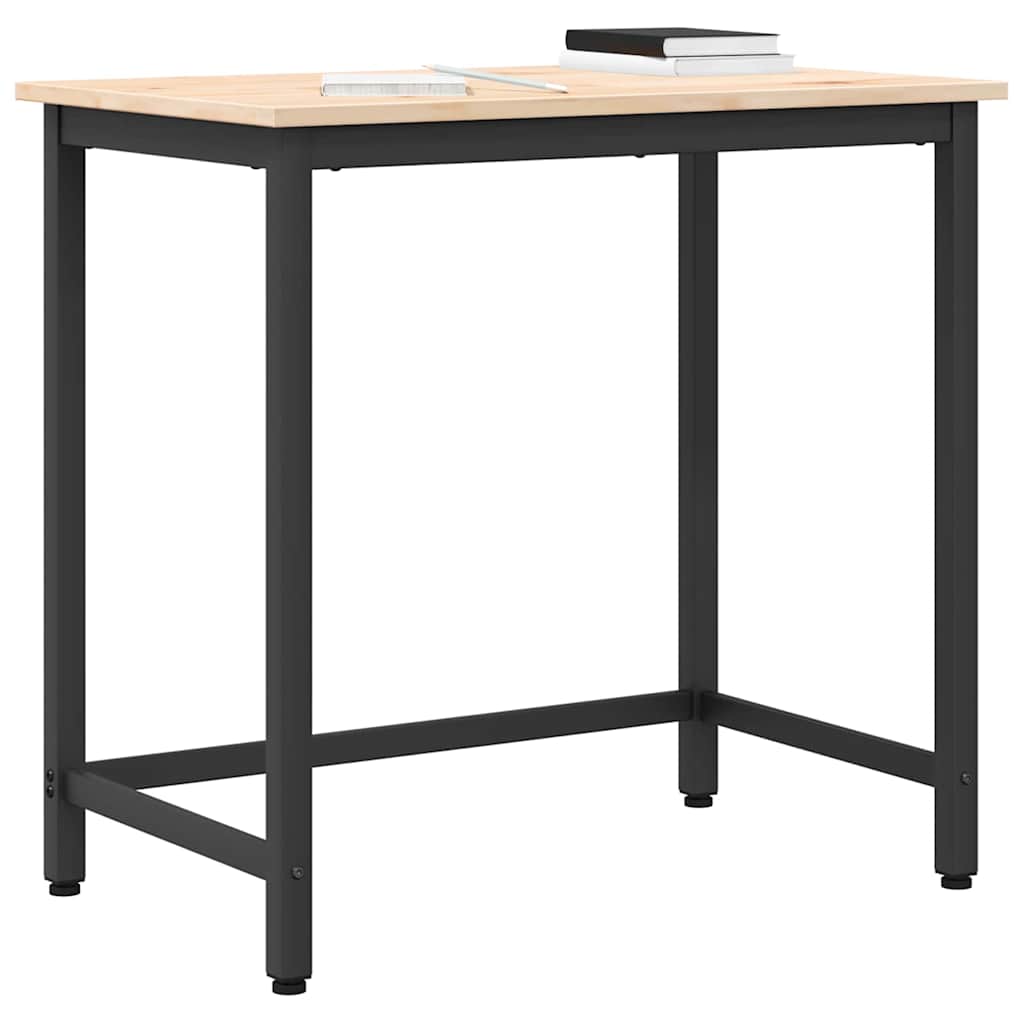 stol Prirodna 80 x 50 x 77 cm Inženjerska drva i čelik