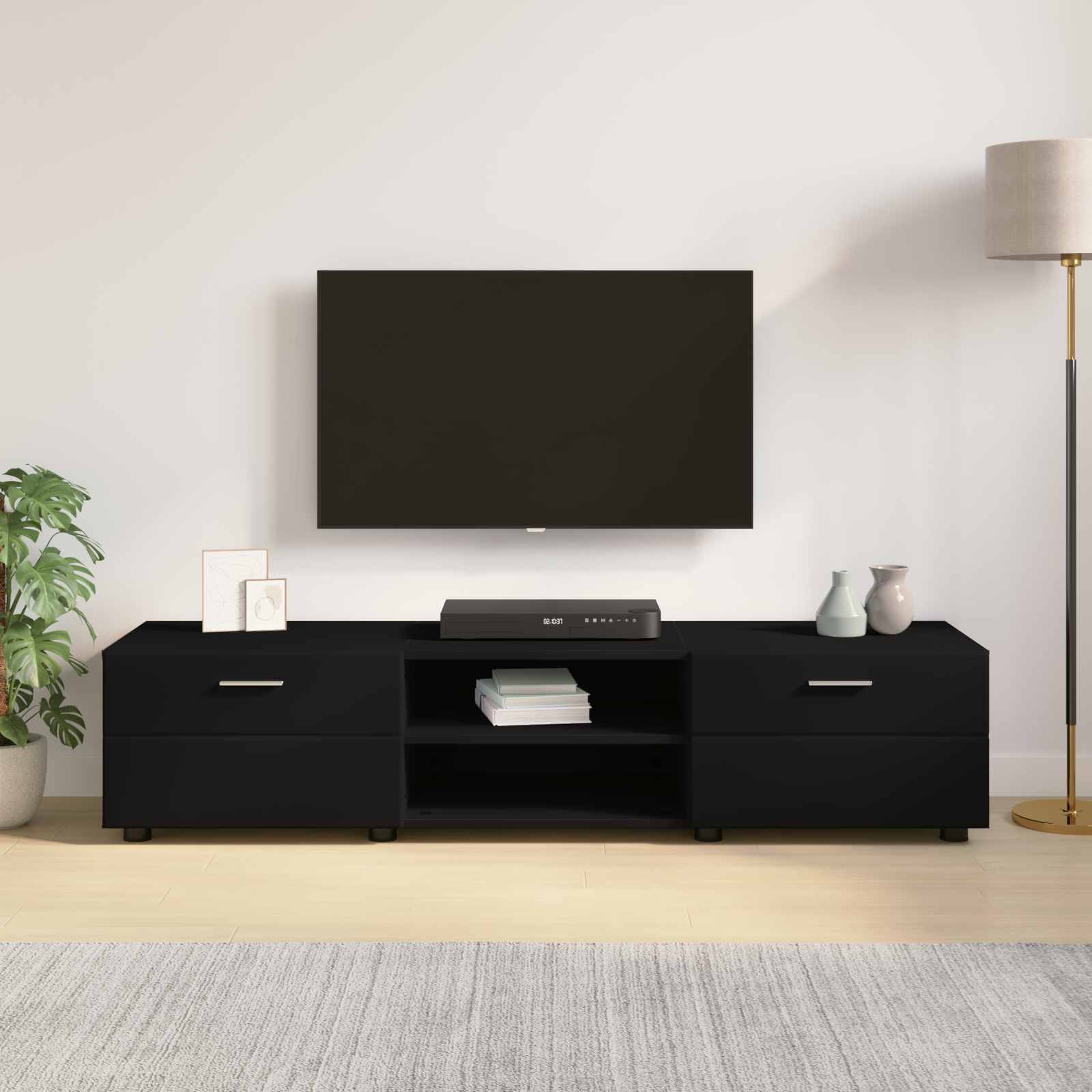 Drveni ormar s ladicama Crna 150 x 39 x 30 cm Konstruirano drvo