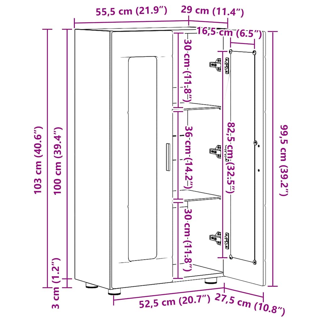 Kreveta s policom FLORIN Sonoma hrast 55,5 x 29 x 100 cm