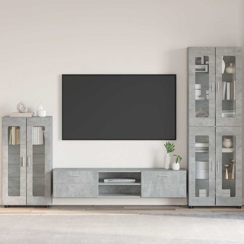 Kreveta s policom FLORIN Betonski sivi 55,5 x 29 x 100 cm