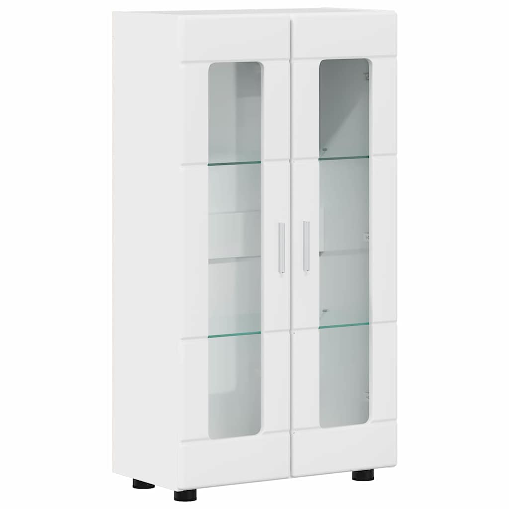 Kreveta s policom FLORIN Visoki sjaj bijela 55,5 x 29 x 100 cm