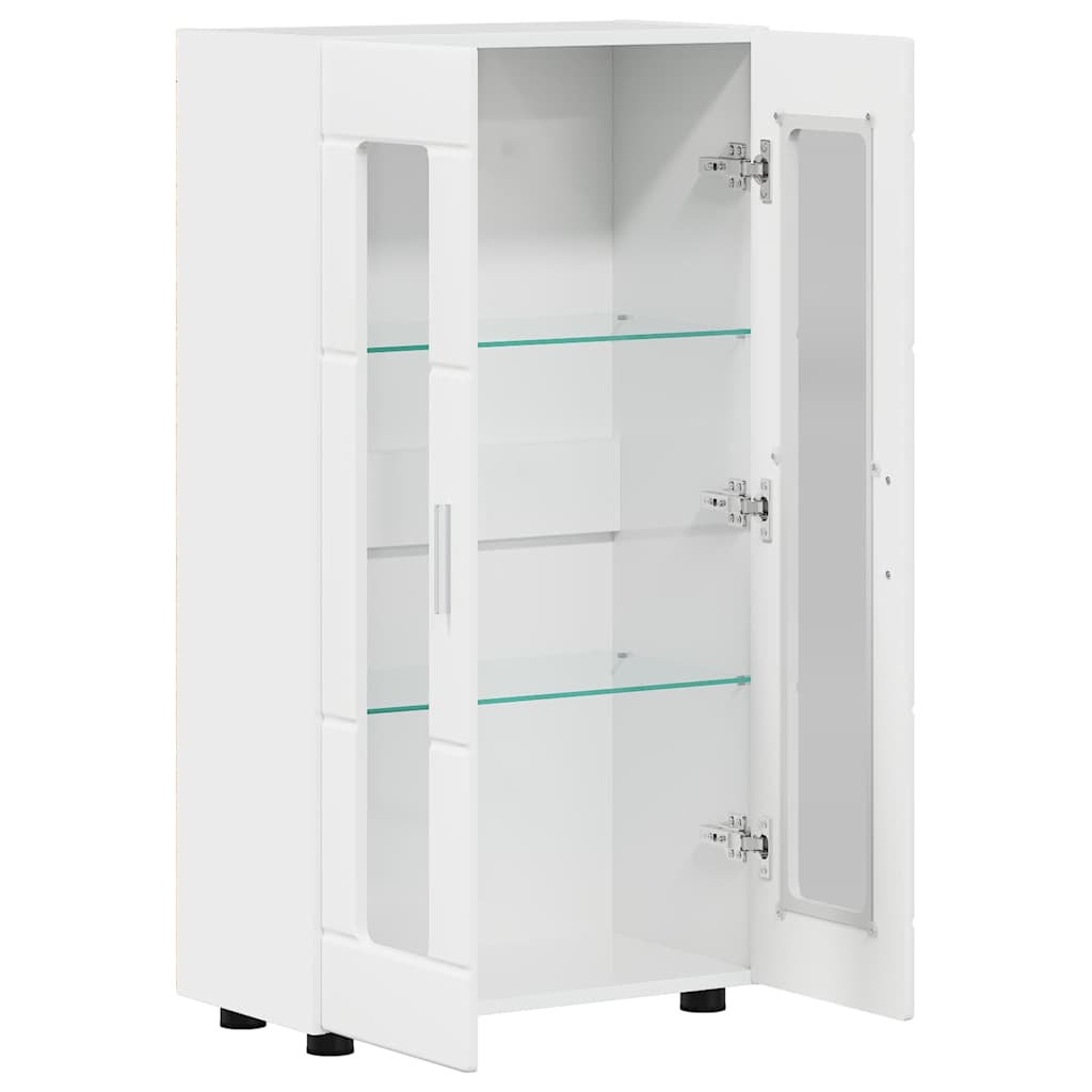 Kreveta s policom FLORIN Visoki sjaj bijela 55,5 x 29 x 100 cm