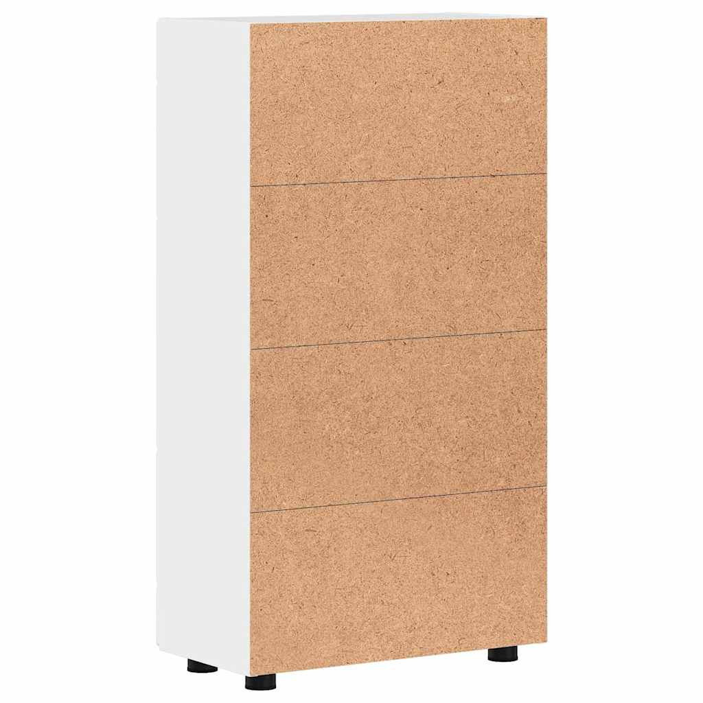 Kreveta s policom FLORIN Visoki sjaj bijela 55,5 x 29 x 100 cm