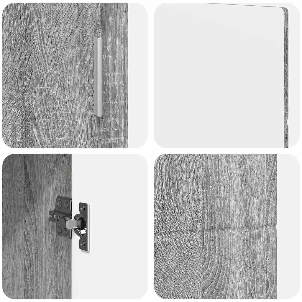Kreveta s policom FLORIN Siva Sonoma 88,5 x 30,5 x 55,5 cm