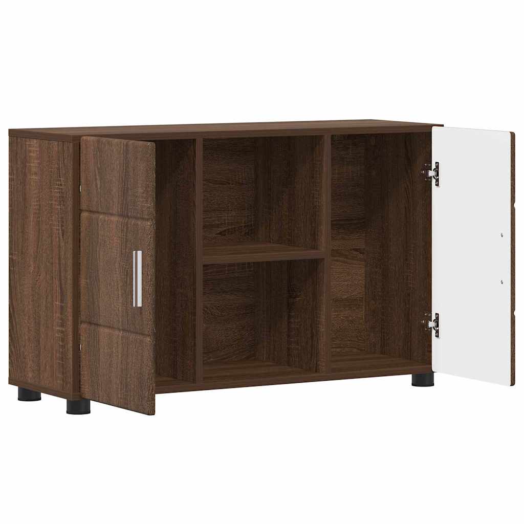 Kreveta s policom FLORIN Smeđi hrast 88,5 x 30,5 x 55,5 cm