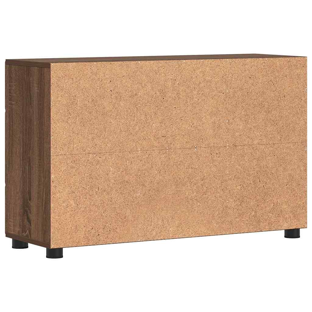 Kreveta s policom FLORIN Smeđi hrast 88,5 x 30,5 x 55,5 cm